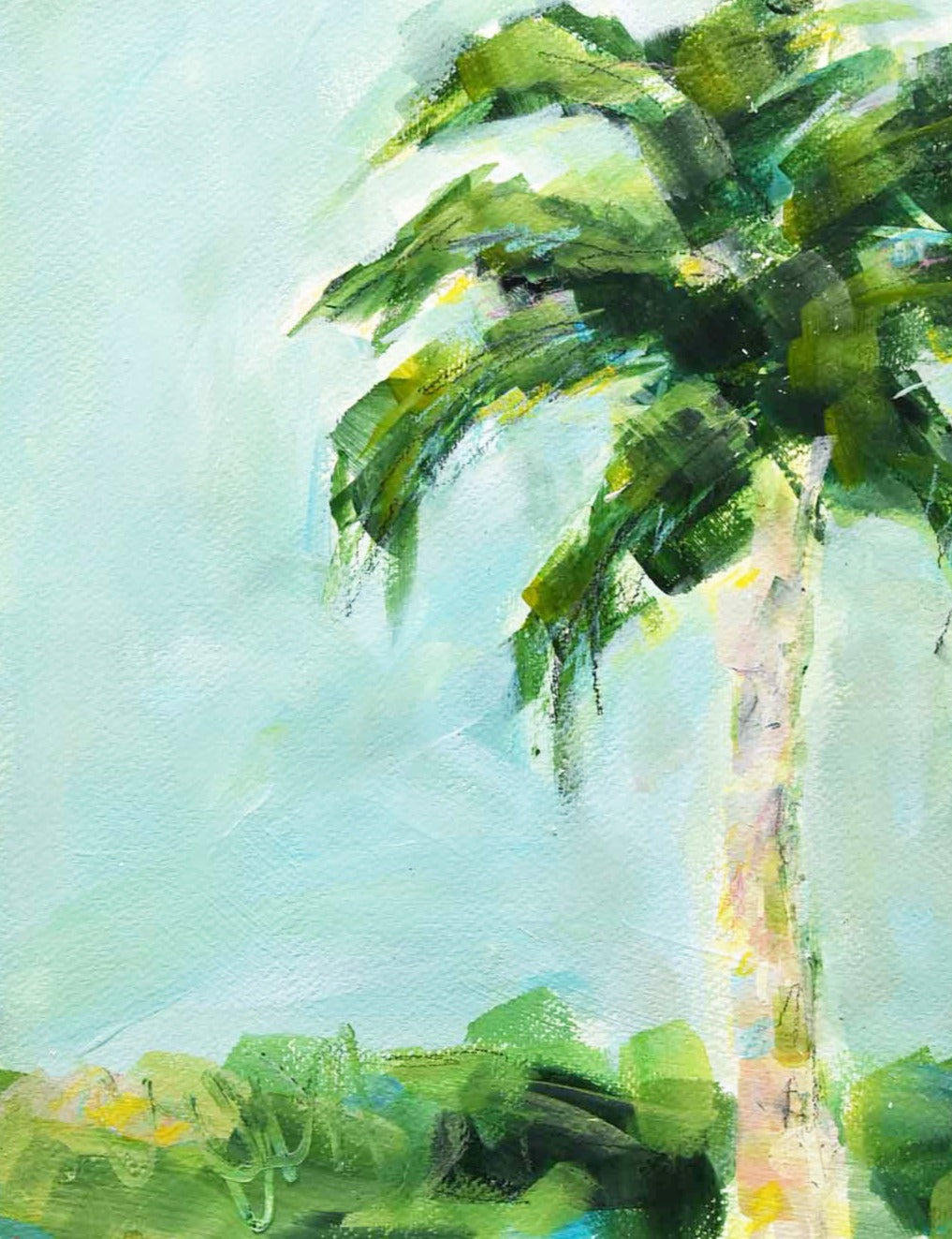 Sunny Afternoon- Original Palm Tree Painting AVAILABLE VIA GALLERY