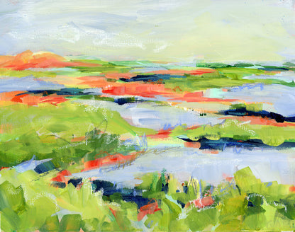 Top Down, Music Up | Abstract Coastal Painting