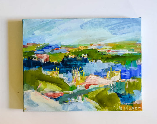 Valley By The Sea | Abstract Coastal Painting