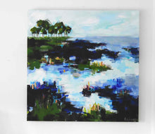 Load image into Gallery viewer, Wasted Time Abstract Coastal Painting AVAILABLE VIA GALLERY