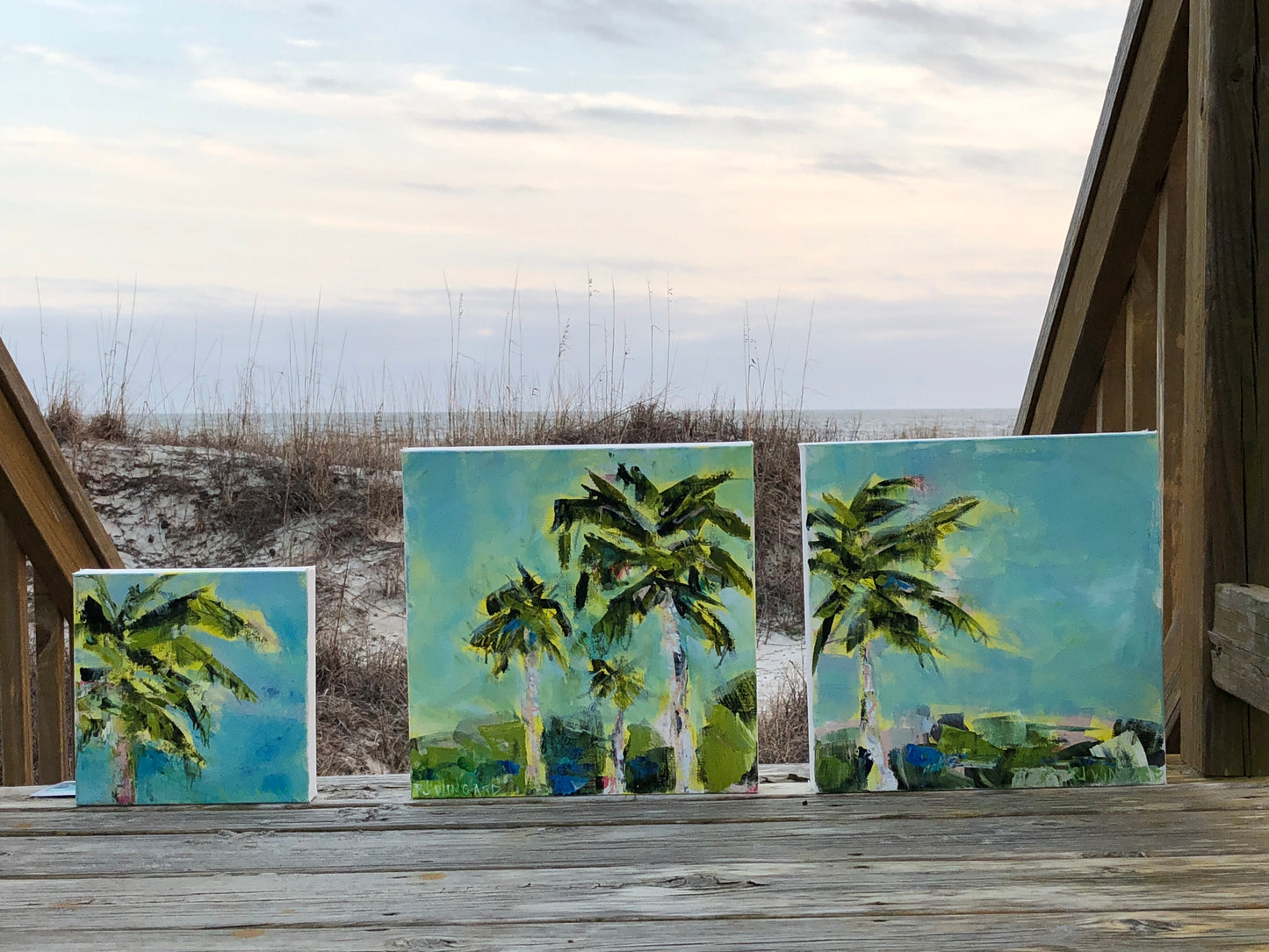 Palm Tree Afternoon | Abstract Coastal Painting